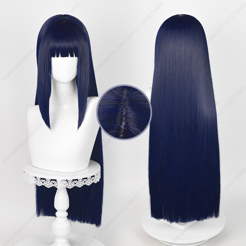 Anime Cosplay Blue Hair - 히나타 히유가 코스프레 가발 블루 블랙
