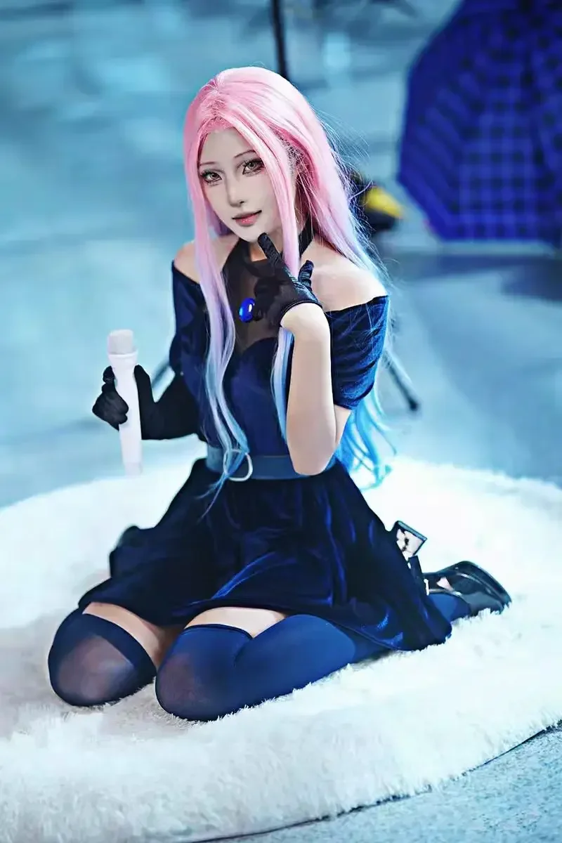Anime Cosplay Blue Hair - 2026 미지 코스프레 의상 애니메이션 외계인