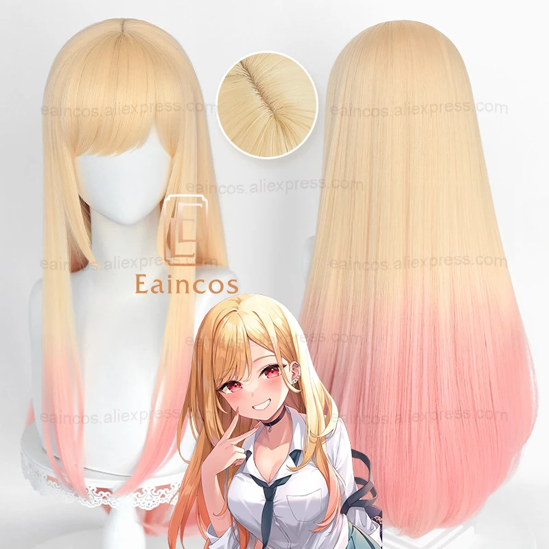 애니메이션 마린 키타가와 코스프레 가발 80cm 긴 스 - Kitagawa Anime Cosplay 리뷰 및 가격